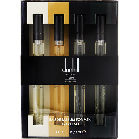 DUNHILL VARIETY by Alfred Dunhill 4 PIECE MENS MINI VARIETY WITH ICON & ICON ABSOLUTE & ICON ELITE & ICON RACING AND ALL ARE 0.23 OZ MINI