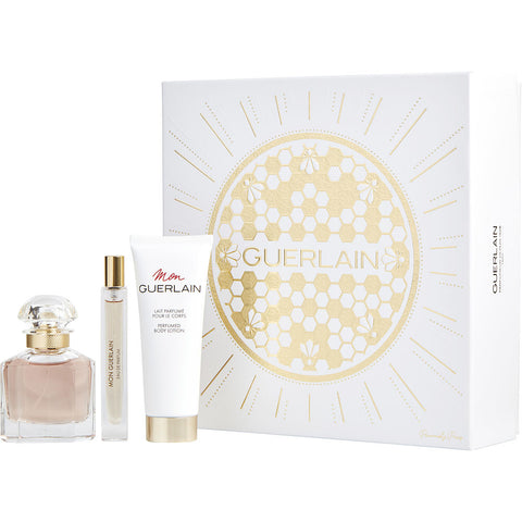 MON GUERLAIN by Guerlain EAU DE PARFUM SPRAY 1.6 OZ & BODY LOTION 2.5 & EAU DE PARFUM 0.33 OZ MINI