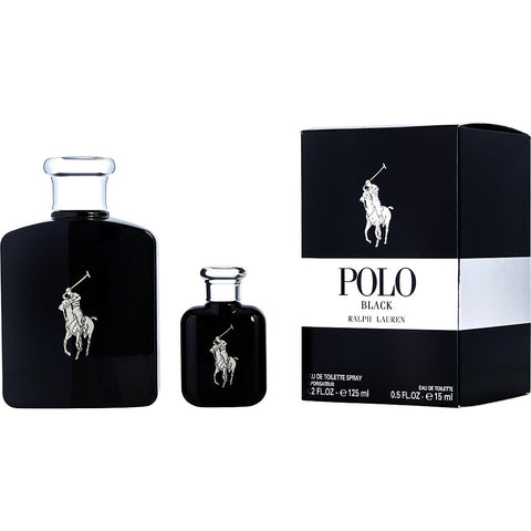 POLO BLACK by Ralph Lauren EDT SPRAY 4.2 OZ & EDT 0.5 OZ