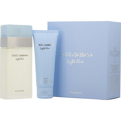 D & G LIGHT BLUE by Dolce & Gabbana EDT SPRAY 3.3 OZ & BODY CREAM 2.5 OZ