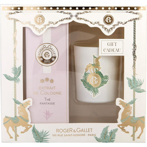 ROGER & GALLET THE FANTAISIE by Roger & Gallet EXTRAIT DE COLOGNE SPRAY 3.4 OZ & SCENTED CANDLE 2 OZ