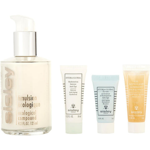Sisley by Sisley Ecological Compound Discovery Program Set: Ecological Compound 125ml + Buff & Wash Facial Gel 10ml + Anti-Aging Hydration Booster 5ml + Anti-Aging Hyrdation 10ml 4pcs
