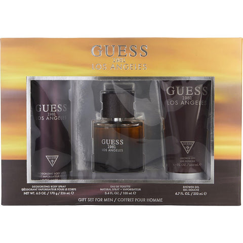 GUESS 1981 LOS ANGELES by Guess EDT SPRAY 3.4 OZ & BODY SPRAY 6 OZ & SHOWER GEL 6.7 OZ