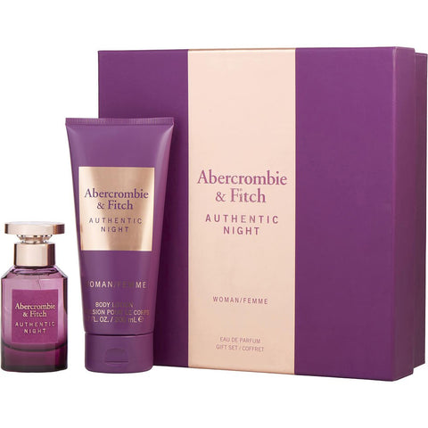 ABERCROMBIE & FITCH AUTHENTIC NIGHT by Abercrombie & Fitch EAU DE PARFUM SPRAY 1.7 OZ & BODY LOTION 6.7 OZ