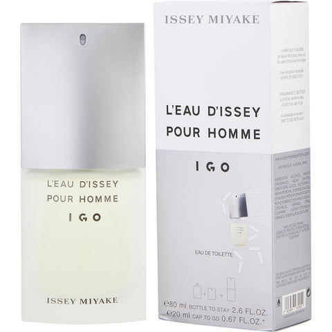 L'EAU D'ISSEY by Issey Miyake I GO EDT SPRAY (BOTTLE) & EDT TRAVEL SPRAY 0.67 OZ (CAP)