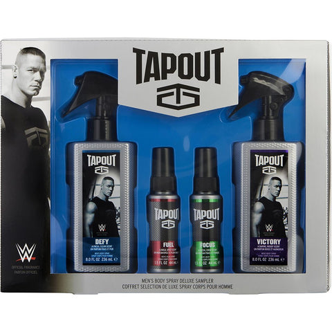TAPOUT VARIETY by Tapout DEFY BODY SPRAY 8 OZ & VICTORY BODY SPRAY 8 OZ & FUEL BODY SPRAY 1.5 OZ & FOCUS BODY SPRAY 1.5 OZ