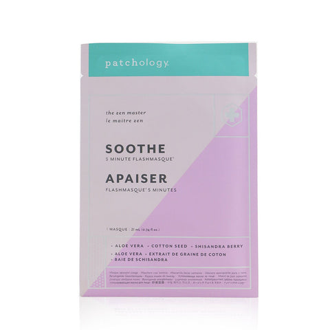 Patchology by Patchology Resting Beach Face Soothing Sheet Mask & Lip Gel Kit: 2x Soothe Sheet Masks + 2 Hydrating Lip Gels Patches 4pcs