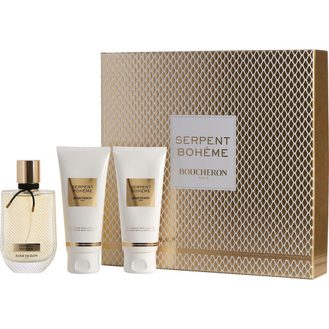BOUCHERON SERPENT BOHEME by Boucheron EAU DE PARFUM SPRAY 3 OZ & BODY LOTION 3.4 OZ & SHOWER GEL 3.4 OZ