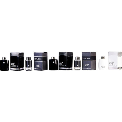 MONT BLANC VARIETY by Mont Blanc 5 PIECE VARIETY WITH LEGEND EDT X 2 & EXPLORER EAU DE PARFUM X 2 & & LEGEND SPIRIT EDT AND ALL ARE 0.15 OZ MINI