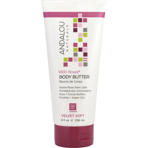 Andalou Naturals by Andalou Naturals 1000 Roses Velvet Soft Body butter 236ml/8oz