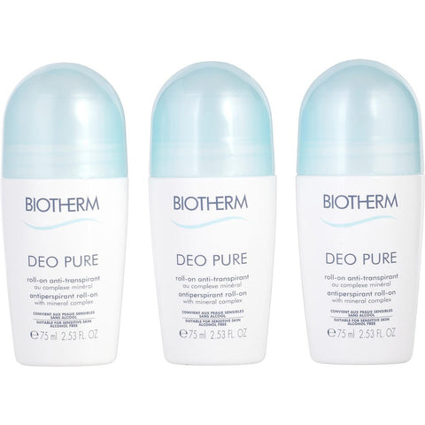 Biotherm by BIOTHERM Deo Pure Trio Antiperspirant Roll-On ( Alcohol Free ) 3x75ml/2.53oz