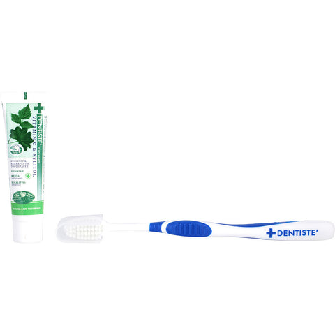 Dentiste by Dentiste Plus White Travel Set: Nighttime Herbal Toothpaste 20g + Toothbrush 2pcs