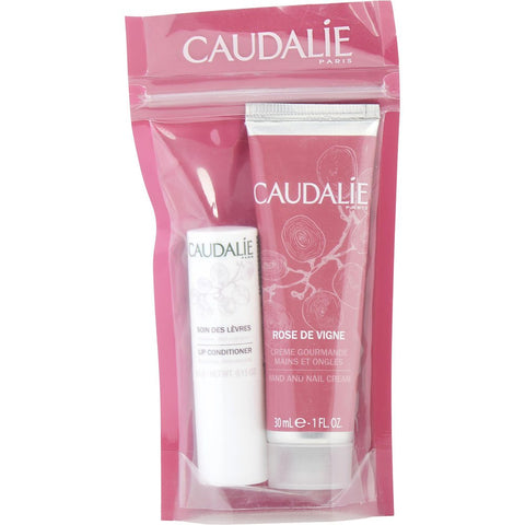 Caudalie by Caudalie Rose De Vigne - Hand & Nail Cream 30ml + Lips Care 4.5g 2pcs