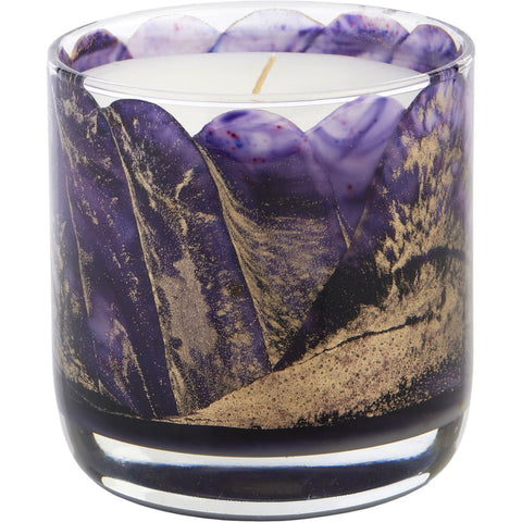 GOOD FORTUNE CANDLE by THE INSIDE OF THIS 3.5 in WAX PAINTED AND COMES IN A NEW GLASSWARE. CANDLE IS FILLED WITH MYRRH