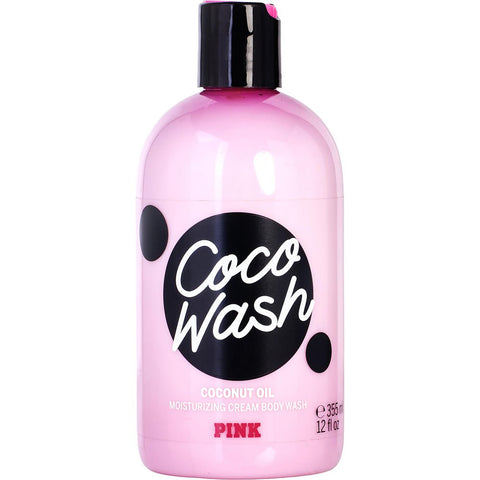 VICTORIA'S SECRET PINK COCO WASH by Victoria’s Secret COCONUT OIL MOISTURIZING CREAM BODY WASH 12 OZ