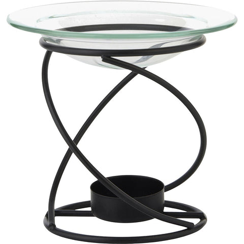 ESSENTIAL OILS AURA CACIA by Aura Cacia AROMATHERAPHY BLACK SPIRAL CANDLE LAMP