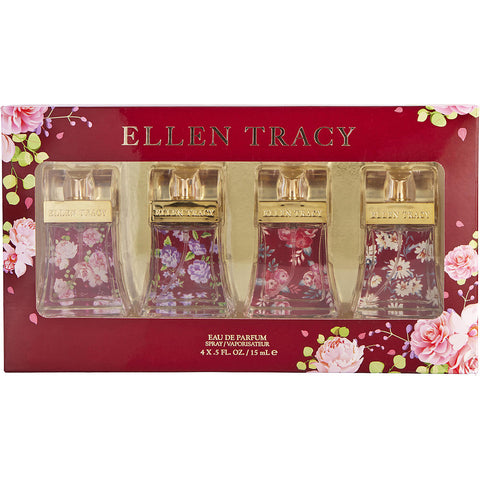 ELLEN TRACY VARIETY by Ellen Tracy 4 PIECE MINI VARIETY WITH ELLEN TRACY SENSATIONAL & ELLEN TRACY BRILLIANT & ELLEN TRACY DAZZLING & ELLEN TRACY DYNAMIC AND ALL ARE EAU DE PARFUM SPRAY
