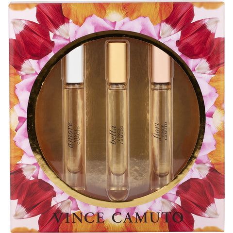 VINCE CAMUTO VARIETY by Vince Camuto 3 PIECE WOMENS VARIETY WITH AMORE & BELLA & FIORI AND ALL ARE EAU DE PARUM ROLLERBALL 0.25 OZ MINIS