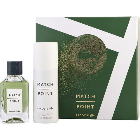 LACOSTE MATCH POINT by Lacoste EDT SPRAY 3.4 OZ & DEODORANT SPRAY 5 OZ