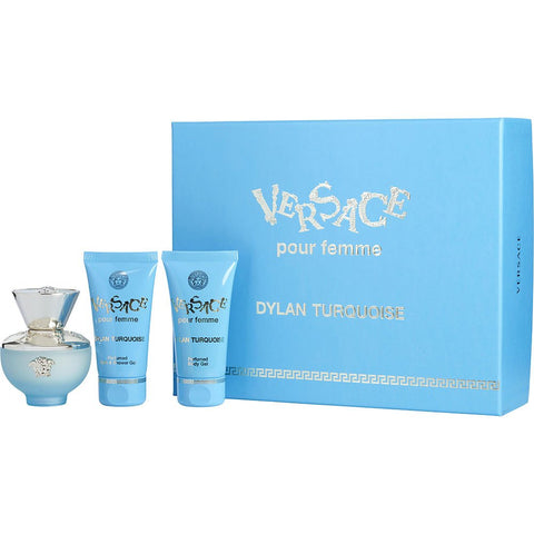 VERSACE DYLAN TURQUOISE by Gianni Versace EDT SPRAY 1.7 OZ & BODY LOTION 1.7 OZ & SHOWER GEL 1.7 OZ