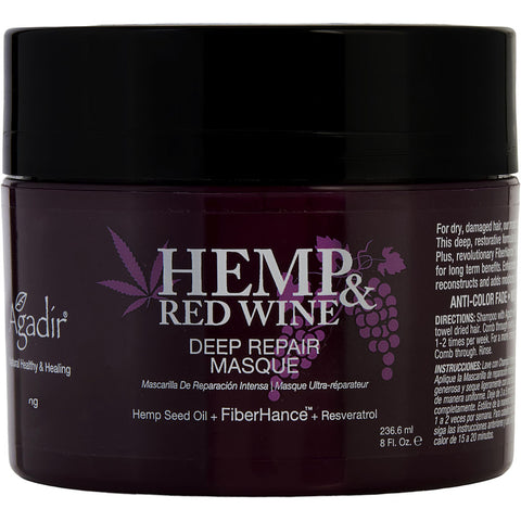 AGADIR by Agadir HEMP & RED WINE DEEP REPAIR MASQUE 8 OZ