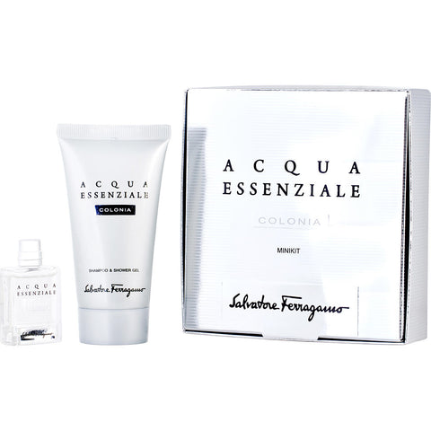 ACQUA ESSENZIALE COLONIA by Salvatore Ferragamo EDT SPRAY 0.17 OZ MINI & SHAMPOO AND SHOWER GEL 1.7 OZ