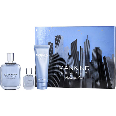KENNETH COLE MANKIND LEGACY by Kenneth Cole EDT SPRAY 3.4 OZ & AFTERSHAVE BALM 3.4 OZ & EDT SPRAY 0.5 OZ