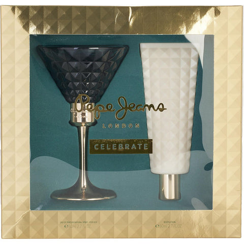 PEPE JEANS CELEBRATE by Pepe Jeans London EAU DE PARFUM SPRAY 2.7 OZ & BODY LOTION 2.7 OZ