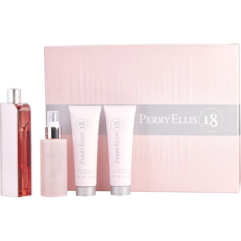 PERRY ELLIS 18 by Perry Ellis EAU DE PARFUM SPRAY 3.4 OZ & BODY MIST 4 OZ & BODY LOTION 3 OZ & SHOWER GEL 3 OZ