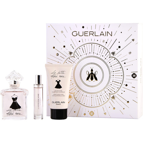 LA PETITE ROBE NOIRE by Guerlain EDT SPRAY 1.6 OZ & VELVET BODY MILK 2.5 OZ & EDT 0.34 OZ MINI