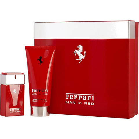 FERRARI MAN IN RED by Ferrari EDT SPRAY 1.7 OZ & BATH & SHOWER GEL 6.7 OZ