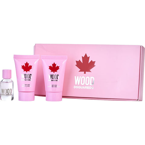 DSQUARED2 WOOD by Dsquared2 EDT SPRAY 0.17 OZ & BODY LOTION 0.8 OZ & SHOWER GEL 0.8 OZ