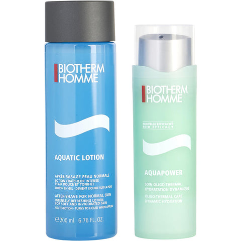 Biotherm by BIOTHERM Aquapower Hydration Power Duo- Oligo-Thermal Care Dynmaic Hydration 2.5oz + Aquatic Lotion Aftershave 200ml 2pcs