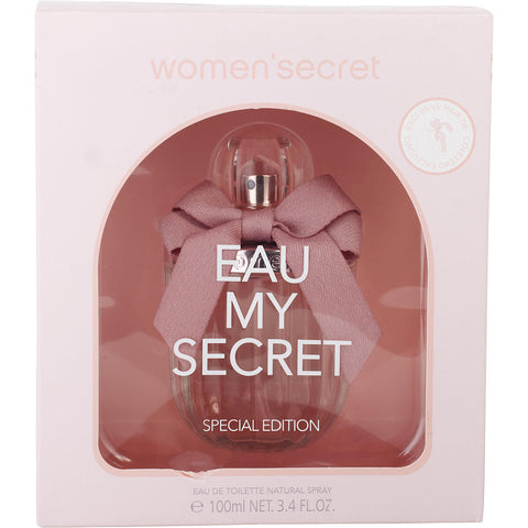 WOMEN'SECRET EAU MY SECRET DELICATE by Women' Secret EDT SPRAY 3.4 OZ & HAIR TIE