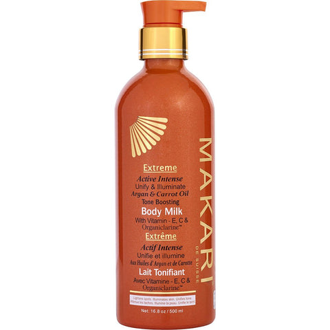 Makari by Makari de Suisse Extreme Active Intense Unify & Illuminate Argan & Carrot Tone Boosting Body Milk 500ml/16.9oz