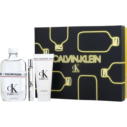 CK EVERYONE by Calvin Klein EDT SPRAY 6.8 OZ & BODY LOTION 3.4 OZ & EDT SPRAY 0.33 OZ MINI