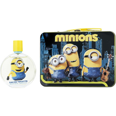 MINIONS by Illumination Entertainment SET - EDT SPRAY 3.4 OZ & LUNCHBOX
